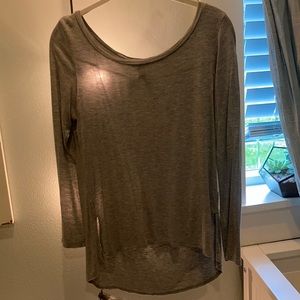 Gray long sleeve top